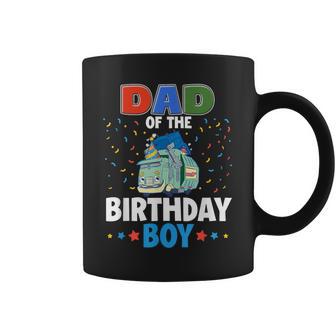 Dad Of The Birthday Boy Garbage Truck Birthday Family Coffee Mug | Seseable UK