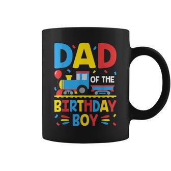 Dad Of The Birthday Boy Train Family Group Matching Coffee Mug - Thegiftio UK