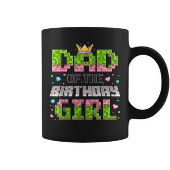 Dad Of The Birthday Girl Game Pixel Number Coffee Mug - Thegiftio UK