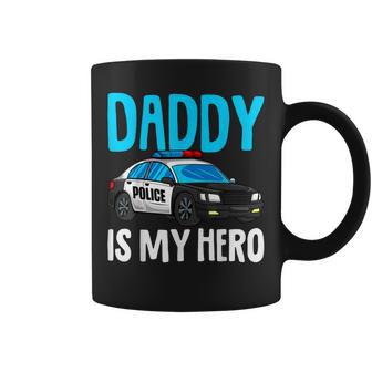 Daddy Is My Hero Police Toddler Police Officer Cop Boys Kids Coffee Mug - Thegiftio UK