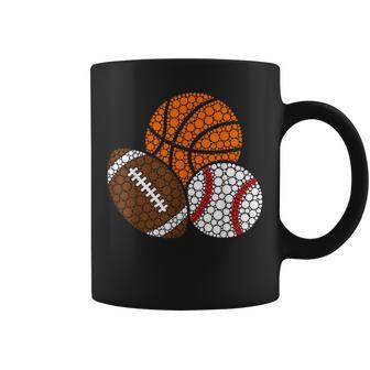 Day American Football Baseball Basketball Dots Boys Kids Coffee Mug | Seseable UK