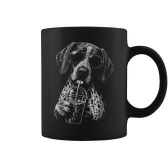 Deutsch Kurzhaar Trinkender Eiskaffee Lustiger Hund Tassen - Geschenkecke