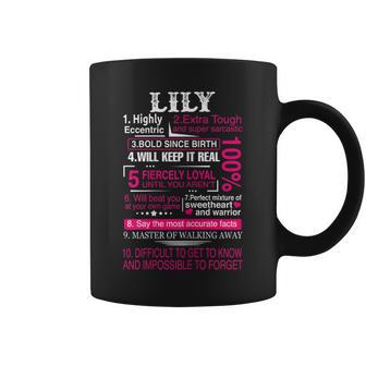 Diez Datosobre Las Es Nombre Es Un Regalo De Nombre De Lily Taza de café - Regaloses