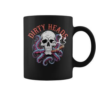 Dirty Heads Skull Smoking Cigar Octopus Coffee Mug - Thegiftio UK