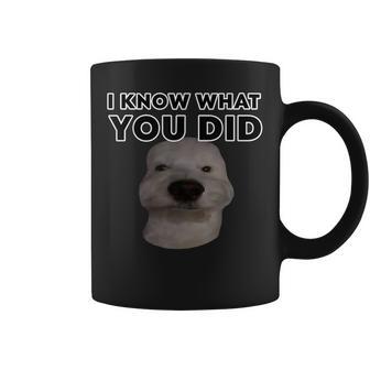 Diseño Divertido De Meme De Perro Con Texto En Inglés I Know What You Did Taza de café - Regaloses
