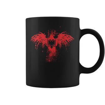 Divertida De Águila Albanesa Con Bandera De Albania Regalo Taza de café - Regaloses
