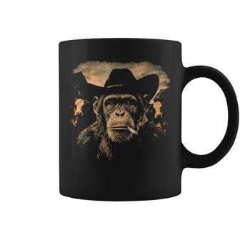 Divertido Monoaquero Fumando Cigarrillo Mono Meme Taza de café - Regaloses