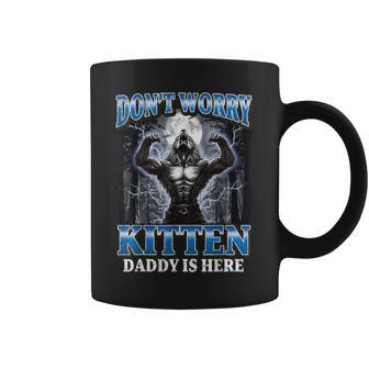Don't Worry Kitten Daddy's Here Werewolf Meme Taza de café - Regaloses