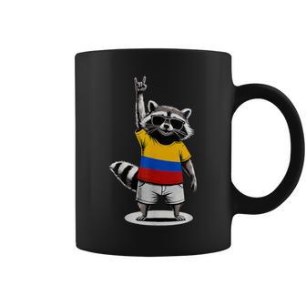 Drapeau Colombien Drôle Raton Laveur Colombie Tasse - Cadeauxyz