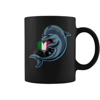 Drapeau Italien Avec Racines Italiennes En Forme De Dauphin Tasse - Cadeauxyz