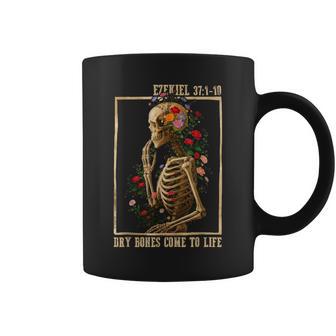 Dry Bones Come To Life Skeleton Floral Ezekiel 37 Coffee Mug - Thegiftio UK