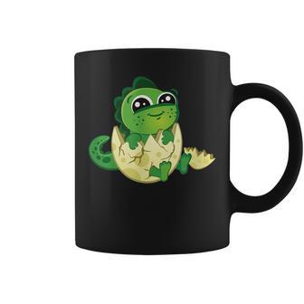 Dulce Dinosaurio Embarazada Con Diseño De Dinosaurio Para Mamá Papá Y Bebé Taza de café - Regaloses