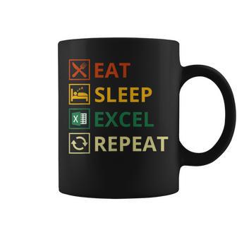 Eatleep Excel Repeat Lustigerintage Retro Excel Tassen - Geschenkecke