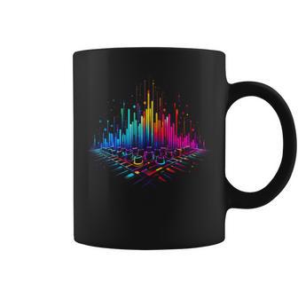 Ecualizador De Música Colorida Techno Trance In Mangas Taza de café - Regaloses