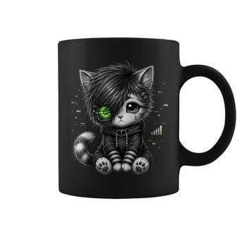 Emo Cat Cyberpunk Gothique Cadeaux Pour Gamers Tasse - Cadeauxyz