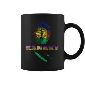 Empreinte Digitale Drapeau Nouvelle-Calédonie Kanaky Tasse - Cadeauxyz