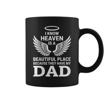 En Memoria De Papá Ángel Cielo Cuello Taza de café - Regaloses