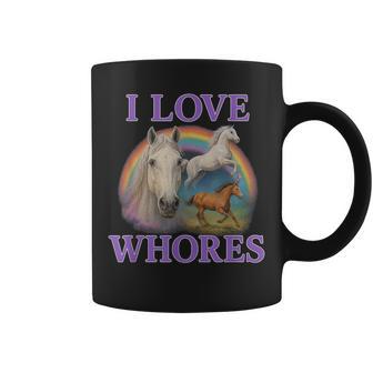 Me Encantan Las Putas Desquiciadas Gen Z Brainrot Humor Oscuro Meme Cringe Taza de café - Regaloses