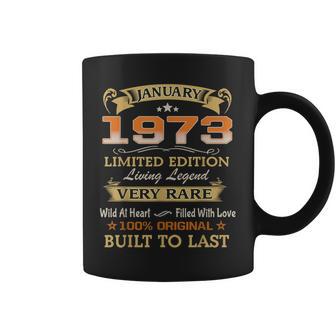 Enero 1973 Edición Limitada Living Legend 48 Cumpleaños Taza de café - Regaloses