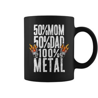 Enfant 50 Maman 50 Papa 100 Musique Heavy Metal Tasse - Cadeauxyz