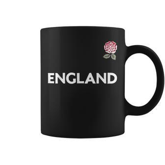 England Rugbytyleintage Rose Crest Taza de café - Regaloses