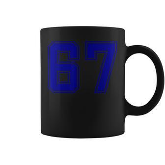 Equipo De Fútbol Número 67 Equipo De Rugby Americano Numerado Taza de café - Regaloses