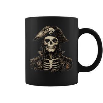 Esqueleto PirataCapitán Gótico De Calavera Taza de café - Regaloses