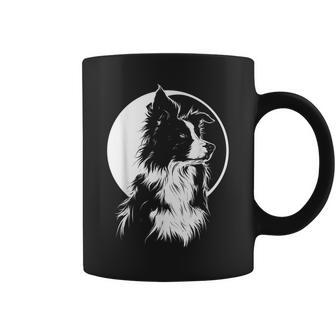 Estampado Border Collie Dog Dad Moon Taza de café - Regaloses
