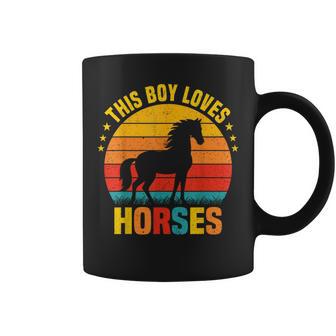 Este Chico Ama A Los Caballos Divertidos Montar A Caballo Para Niños Pequeños Taza de café - Regaloses