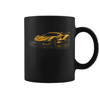 Exotic Car Yellow Racing Car Turbo Race Kids Boys Mens Coffee Mug - Thegiftio UK