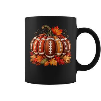 Fall Game Day Football Pumpkin Autumn Leaves Kid Coffee Mug - Thegiftio UK