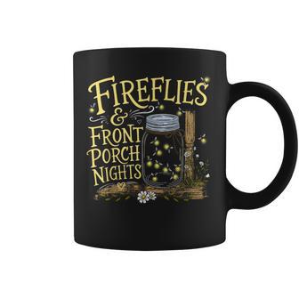 Fireflies And Front Porch Nights Summer Mason Jar Coffee Mug - Thegiftio UK