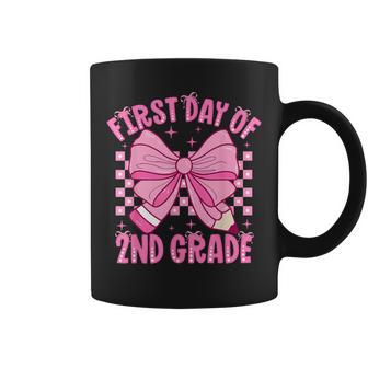 First Day Of 2Nd Grade Coquette Bow Back To School Girls Coffee Mug - Thegiftio UK