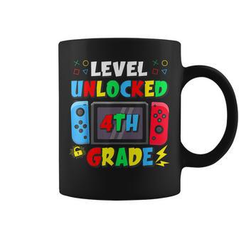 First Day Of 4Th Grade Level Unlocked Game Back To School Coffee Mug - Thegiftio UK