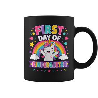 First Day Of Kindergarten Unicorn Girls Back To School Coffee Mug | Seseable UK