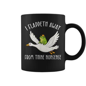 I Flappeth Away From Thine Nonsense Frog Meme Coffee Mug | Seseable UK