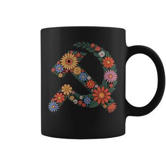 Fleurs Faucille Et Marteau Tasse - Cadeauxyz