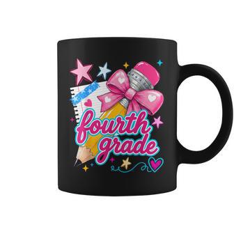 Fourth Grade Coquette Bow Pencil First Day Of School Girls Coffee Mug - Thegiftio UK
