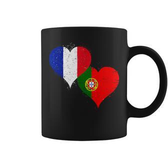 France Portugal Drapeau Génial Fiers Fans Portugais Français Tasse - Cadeauxyz