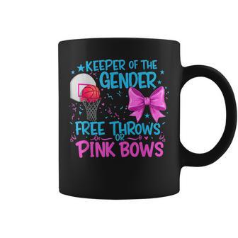 Free Throws Or Pink Bows Keeper Of The Gender Reveal Party Coffee Mug - Thegiftio UK