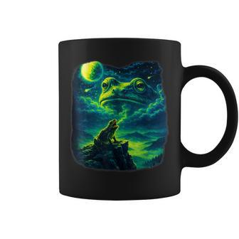 Frog Howling To Moon Frogs Howl At The Moon Parody Meme Coffee Mug - Thegiftio UK