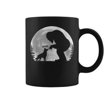 Fun Hand Boop Nose Bigfoot Sasquatch German Shepherd Moon Coffee Mug - Thegiftio UK