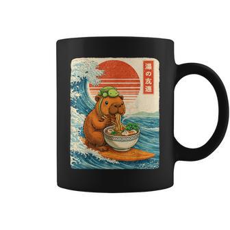 Capybara Surfing Eat Ramen Japan Japanese Boy Kid Coffee Mug - Thegiftio UK
