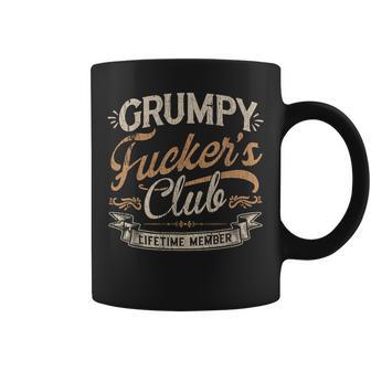 Grumpy Club Lifetime Member Sarcastic Old Man Gag Coffee Mug - Thegiftio UK