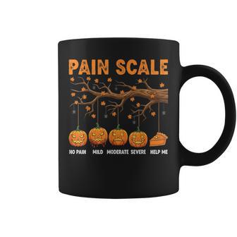 Halloween Pain Scale Nurse Humor Cna Er Pumpkin Coffee Mug | Seseable UK