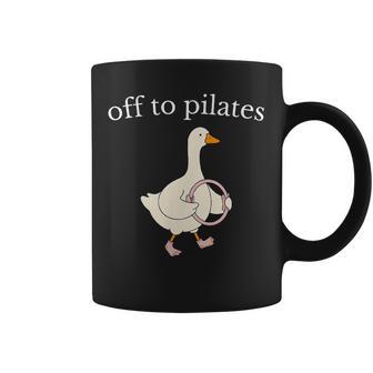 Pilates Goose Off To Pilates Ring Grip Socks Humor Coffee Mug - Thegiftio UK