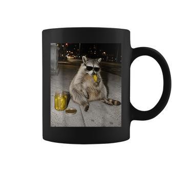 Raccoon Eating Pickles Meme Kids Coffee Mug - Thegiftio UK