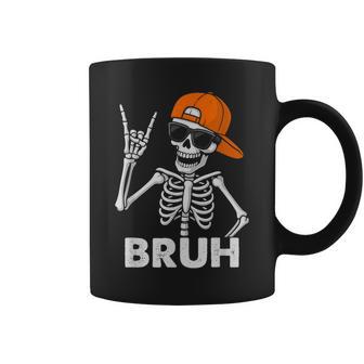 Skeleton Bruh Halloween For Boys Kids Toddlers Coffee Mug | Seseable UK