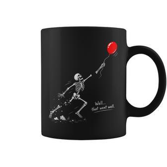 Well That Went Well Skeleton Lost Balloon Halloween Coffee Mug - Thegiftio UK