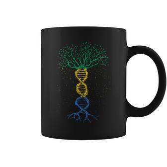 Gabon Racines Gabonaises Drapeau Gabonais Arbre Adn Fierté Gabonaise Tasse - Cadeauxyz